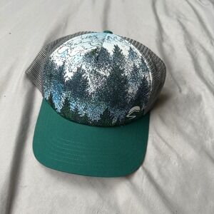 Sunday Afternoons Artist Series Trucker Hat Green Grey Forest Cory Reistad New